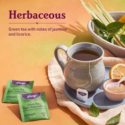 Trà cung cấp chất chống oxy hóa Yogi Green Tea Super Antioxidant - Ảnh 5