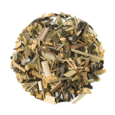 Trà Heavenly Tea Organic Ginger Lemon Green, Loose Leaf Green Tea Tin 2