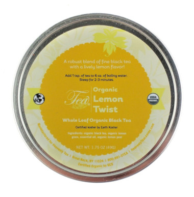 Trà Heavenly Tea Organic Lemon Twist, Loose Leaf Black Tea Tin