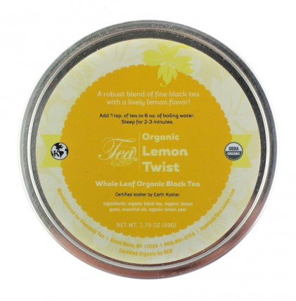 Trà Heavenly Tea Organic Lemon Twist, Loose Leaf Black Tea Tin 1