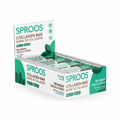 Thanh collagen peptide thủy phân từ cá vị chocolate bạc hà Sproos Mint Chocolate Collagen Bar - Ảnh 4