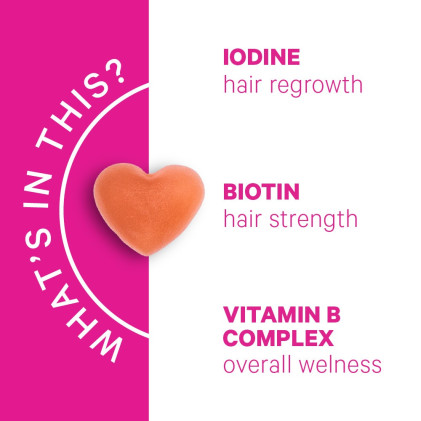 Viên nhai hỗ trợ rụng tóc sau sinh Pink Stork Postpartum Hairloss Gummies - Ảnh 3