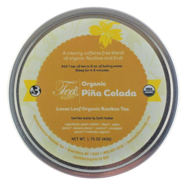 Trà Heavenly Tea Organic Pina Colada, Loose Leaf Herbal Tea Tin