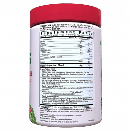 Hỗn hợp 50 siêu thực phẩm hữu cơ Country Farms Super Greens vị berry - Ảnh 2