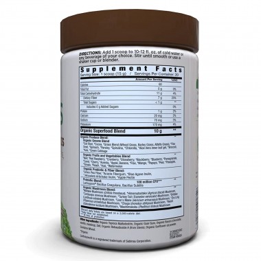 Hỗn hợp 50 siêu thực phẩm hữu cơ Country Farms Super Greens vị chocolate 4