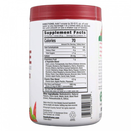 Hỗn hợp 34 siêu thực phẩm hỗ trợ thải độc cơ thể & gan Country Farms Super Cleanse - Ảnh 2