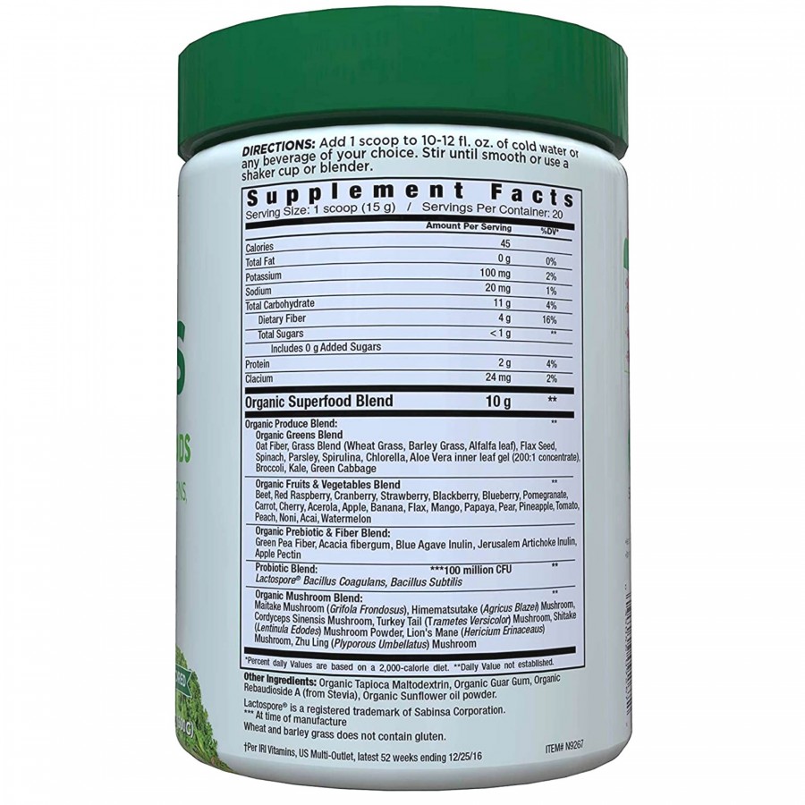 Hỗn hợp 50 siêu thực phẩm hữu cơ Country Farms Super Greens vị unflavored 1 Hỗn hợp 50 siêu thực phẩm hữu cơ Country Farms Super Greens vị unflavored - Ảnh 2