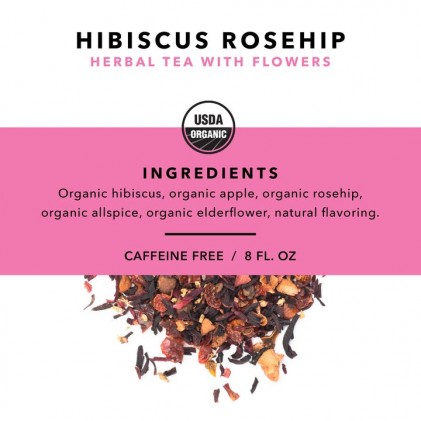 Trà Pinky Up HIBISCUS ROSEHIP LOOSE LEAF TEA POUCH - Ảnh 3