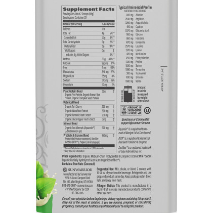 Protein thực vật hữu cơ Sunwarrior Active Protein - Ảnh 4
