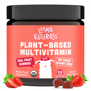 Viên nhai vitamin hữu cơ cho bé Llama Naturals Plant-Based Multivitamin Whole Fruit Gummies