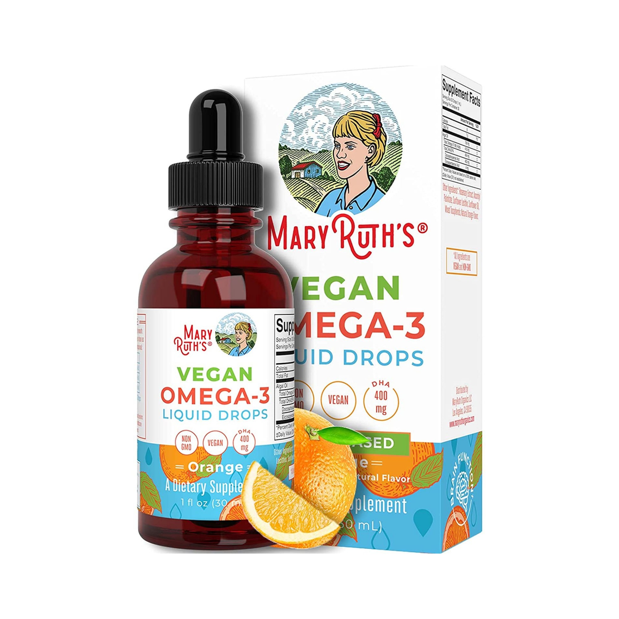 Omega 3 thuần chay từ tảo dạng dung dịch Mary Ruth's Vegan Omega-3 Liquid Drops 1 Omega 3 thuần chay từ tảo dạng dung dịch Mary Ruth's Vegan Omega-3 Liquid Drops 1