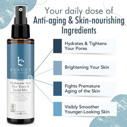 Beauty By Earth Hyaluronic Acid Face Toner and Facial Mist - Ảnh 3