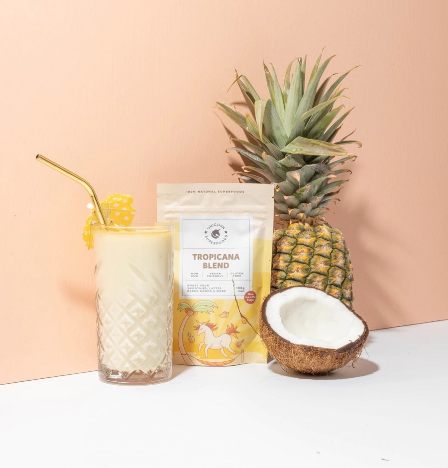 Bột hỗn hợp siêu thực phẩm Unicorn Superfoods Tropicana Blend 5