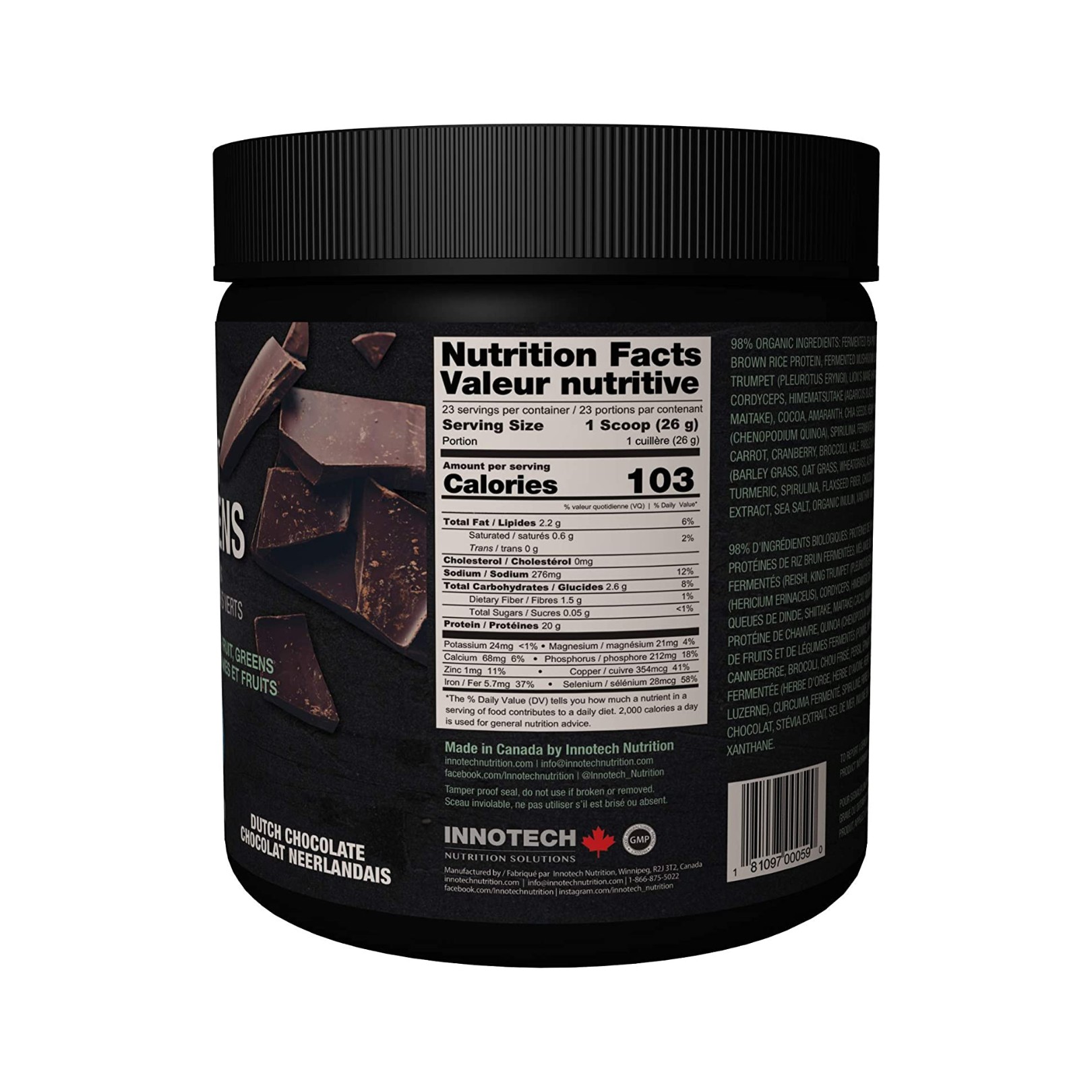 Protein & thực phẩm xanh lên men Innotech Nutrition Solutions Fermented Plant Protein & Greens 9