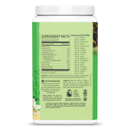 Bột protein thực vật hữu cơ Sunwarrior Classic Protein - Ảnh 9