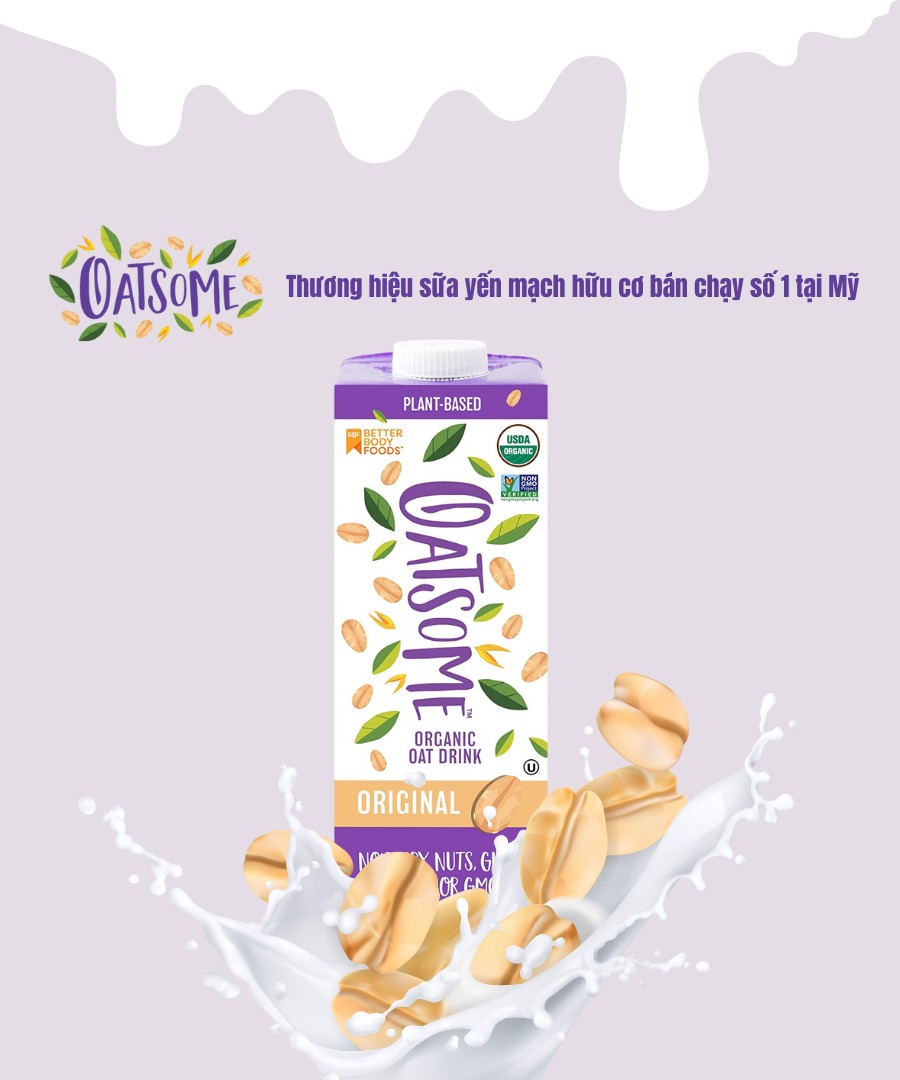 Sữa yến mạch hữu cơ Oatsome Oat Milk 22