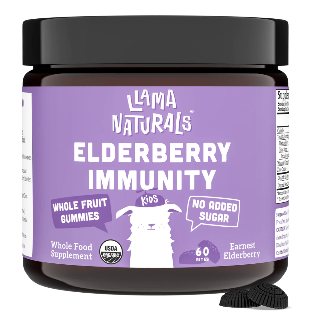 llama naturals elderberry immunity bites for kids 1