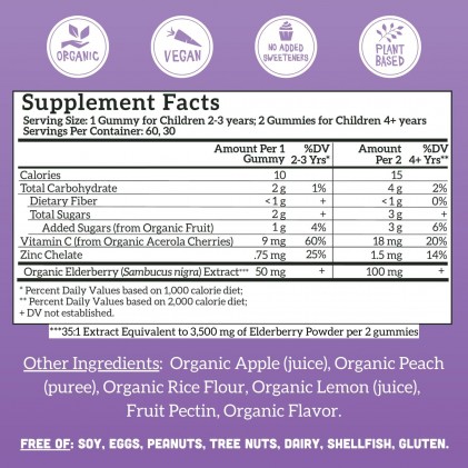 Viên nhai tăng cường miễn dịch cho bé Llama Naturals elderberry immunity bites for kids - Ảnh 3
