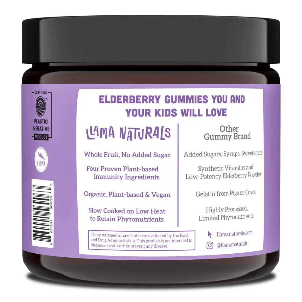 Viên nhai tăng cường miễn dịch cho bé Llama Naturals elderberry immunity bites for kids 7