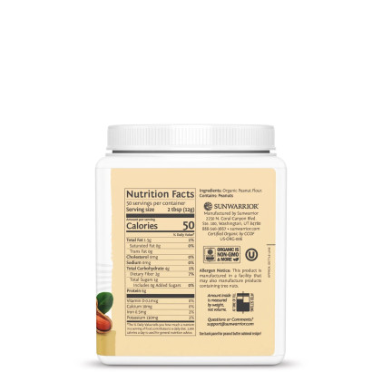 Bột bơ đậu phộng hữu cơ Sunwarrior Organic Peanut Butter Powder - Ảnh 4