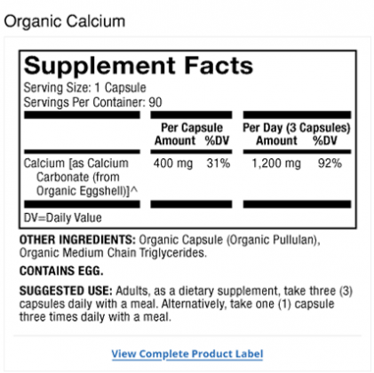 Canxi hữu cơ Dr Mercola Organic Calcium - Ảnh 4