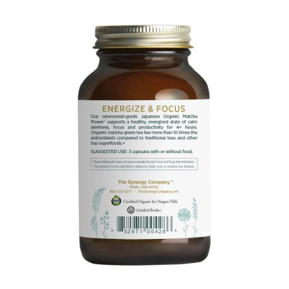 Viên uống bột matcha hữu cơ Pure Synergy Matcha Powder® Capsules - Ảnh 5