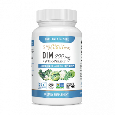 SMNutrition DIM 200mg with BioPerine, cân bằng hormone nam & nữ, chống oxy hóa, hỗ trợ mụn nội tiết