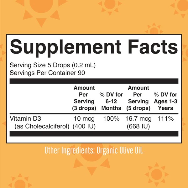 Vitamin D3 cho bé Mary Ruth's Infant & Toddler Vitamin D3 Organic Liquid Drops 7