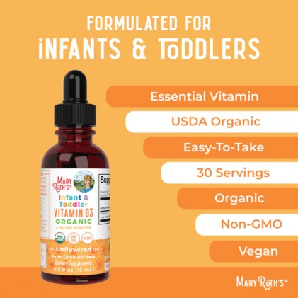 Vitamin D3 cho bé Mary Ruth's Infant & Toddler Vitamin D3 Organic Liquid Drops - Ảnh 5