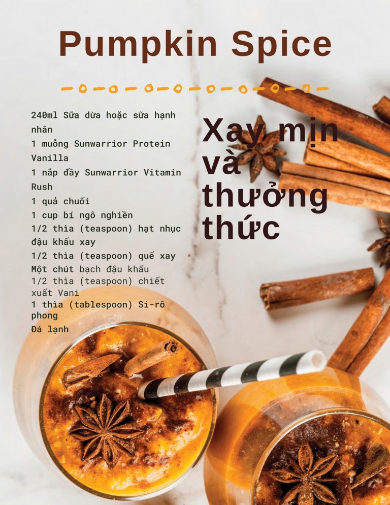 Smoothie Pumpkin Spice (bí ngô và gia vị) 34 Smoothie Pumpkin Spice (bí ngô và gia vị) 21
