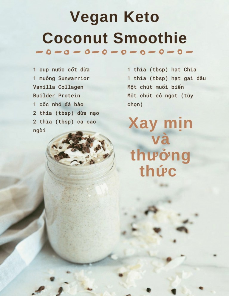 Smoothie Dừa Vegan Keto 55 Smoothie Dừa Vegan Keto 46