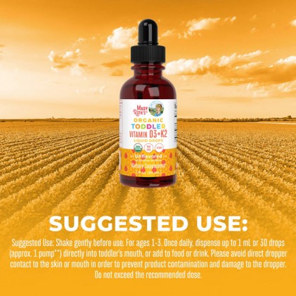 D3 K2 cho bé Mary Ruth's Toddler Vitamin D3+K2 Liquid Drops - Ảnh 6