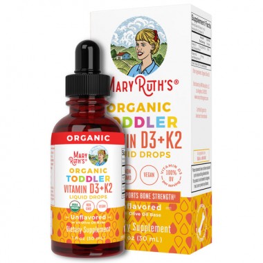 D3 K2 cho bé Mary Ruth's Toddler Vitamin D3+K2 Liquid Drops
