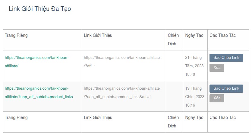 Ảnh minh họa công cụ "Link Giới Thiệu Đã Tạo"