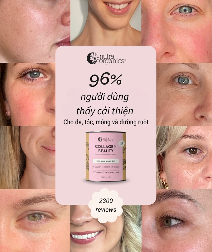 96% người dùng thấy cải thiện khi dùng Collagen Nutra Organics
