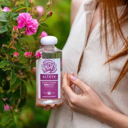 Nước hoa hồng đỏ hữu cơ Alteya Organics Rose Damascena Water - Ảnh 6