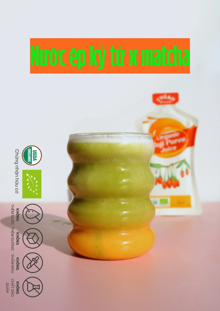 Nước ép kỷ tử matcha 12 Nước ép kỷ tử matcha 12