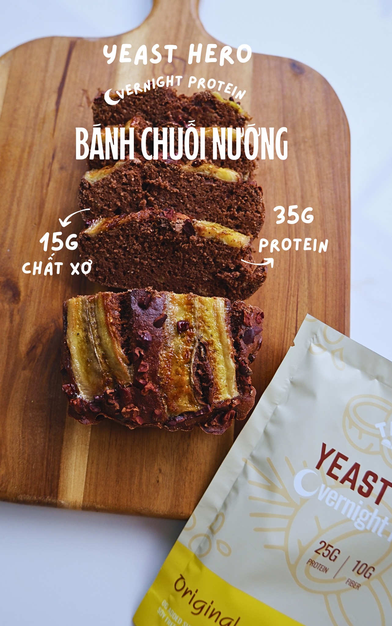 Bánh chuối nướng giàu Protein