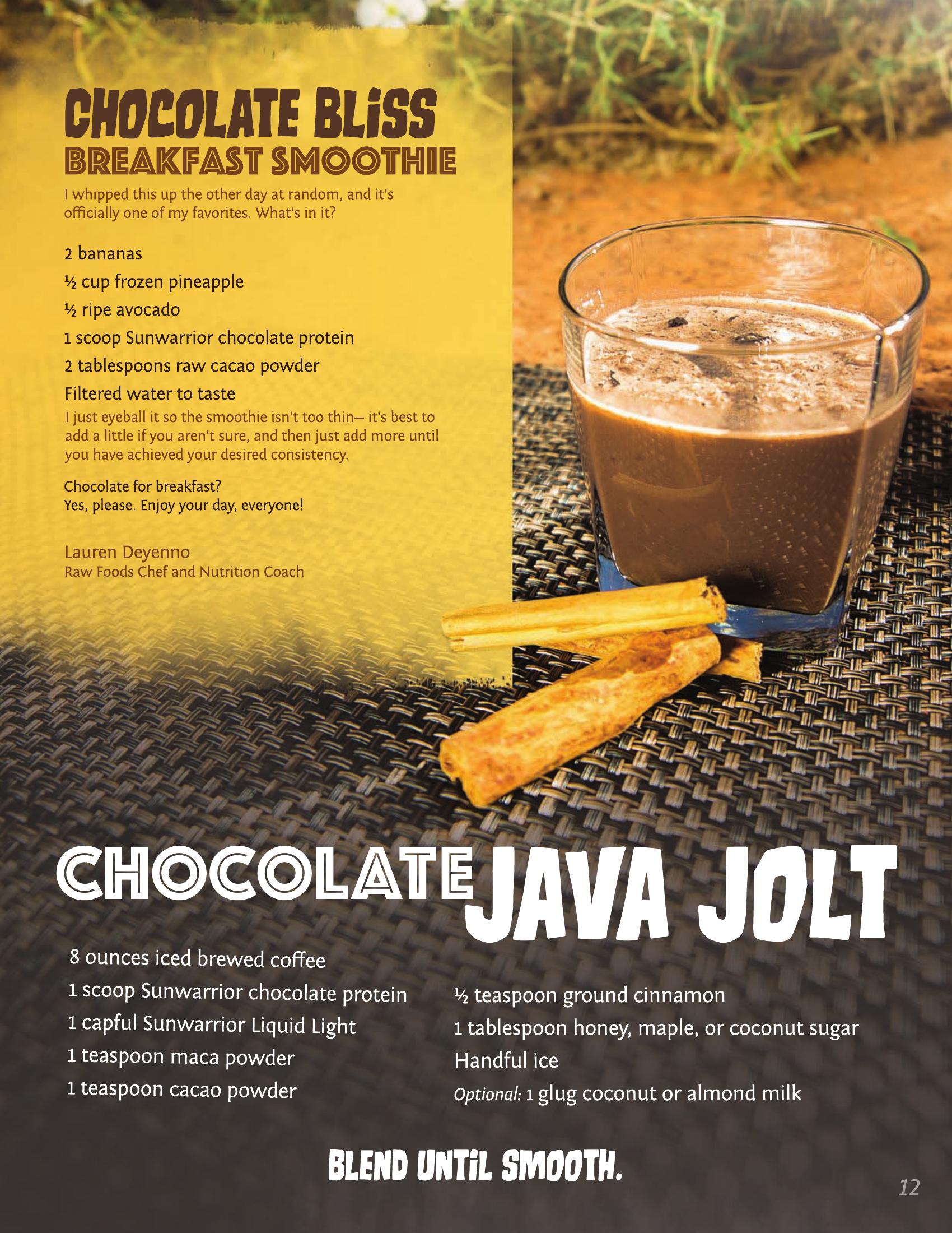Bộ đôi smoothie: Sinh Tố Sô Cô La Hạnh Phúc Buổi Sáng và Sô Cô La Cà Phê Sảng Khoái