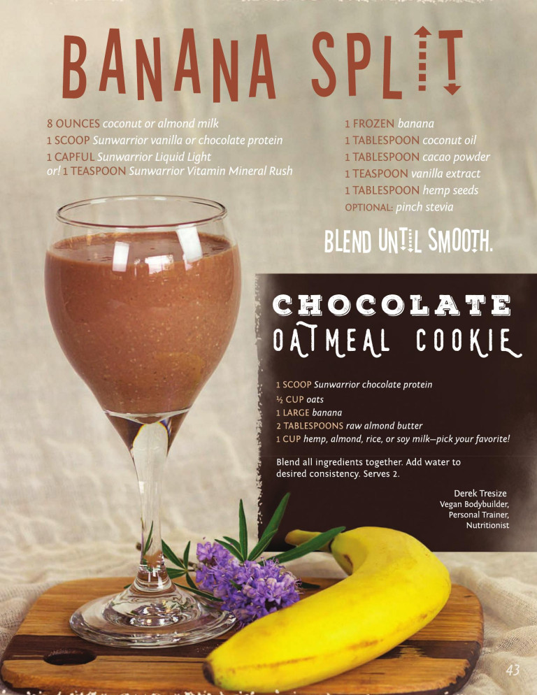 Bộ đôi Smoothie: Banana Split và Bánh Yến Mạch Chocolate 26 Chuối Xẻ