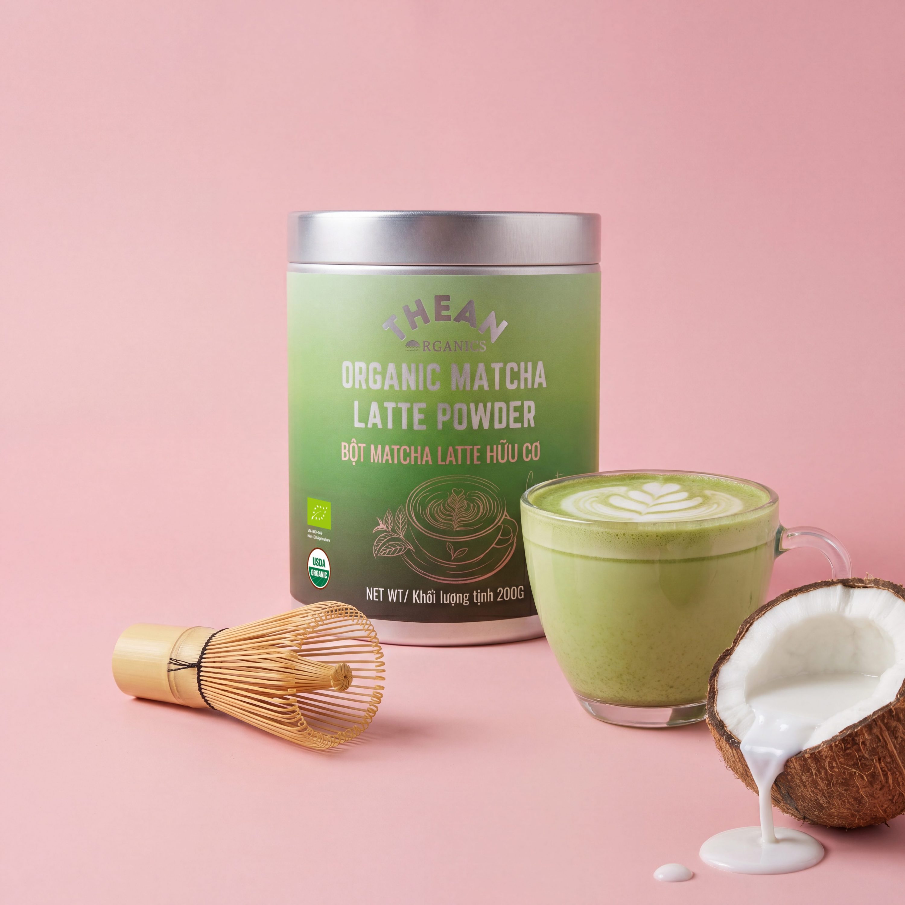 Bột Matcha Latte Coconut Hữu Cơ 200g The An Organics 16 Bột Matcha Latte Coconut Hữu Cơ 200g The An Organics 14