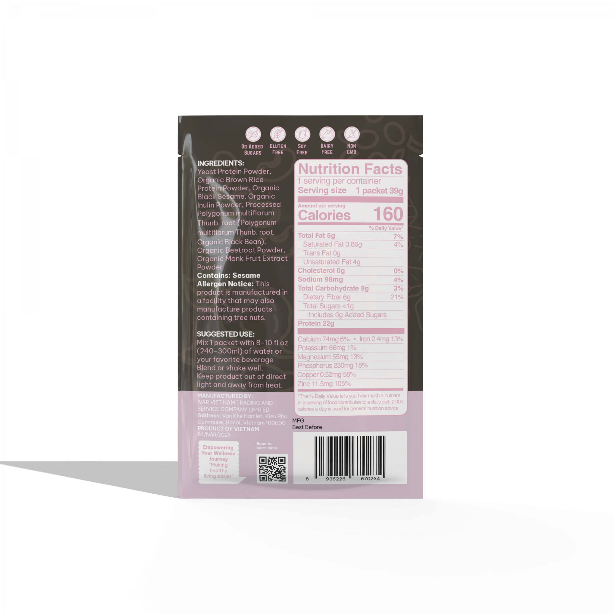 Bột đạm Yeast Hero Protein Powder Midnight Silk 4 Bột đạm Yeast Hero Protein Powder Midnight Silk - Ảnh 4